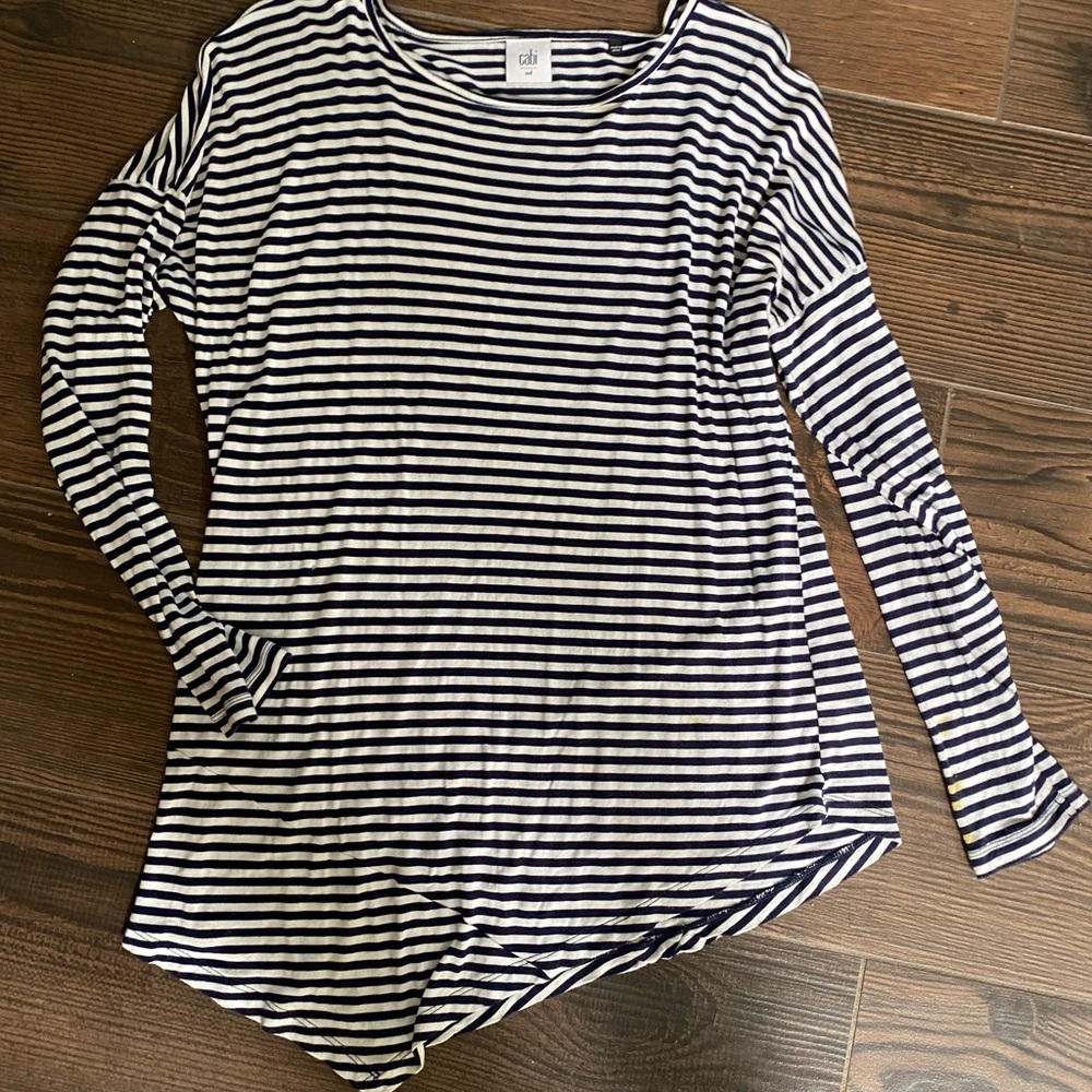 Cabi Long Sleeve Striped Top